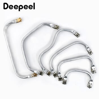 1Pc Deepeel Metal Purse Frame Doctor Αλουμινένια λαβή τσάντας σωλήνων Πλαίσια πορτοφολιού Σφιγκτήρας DIY Τσάντες Λαβές συμπλέκτη Αξεσουάρ υλικού