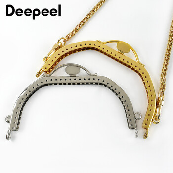 1/2Pcs Deepeel 13cm Μεταλλικό Πλαίσιο Πορτοφόλι Kiss Clasp Γυναικείες λαβές τσάντας DIY Βραχίονες ραπτικής Χειροποίητες τσάντες κατασκευής Αξεσουάρ