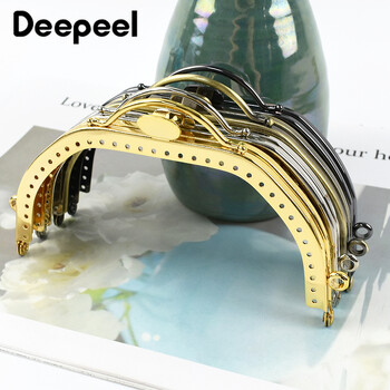 1/2Pcs Deepeel 13cm Μεταλλικό Πλαίσιο Πορτοφόλι Kiss Clasp Γυναικείες λαβές τσάντας DIY Βραχίονες ραπτικής Χειροποίητες τσάντες κατασκευής Αξεσουάρ