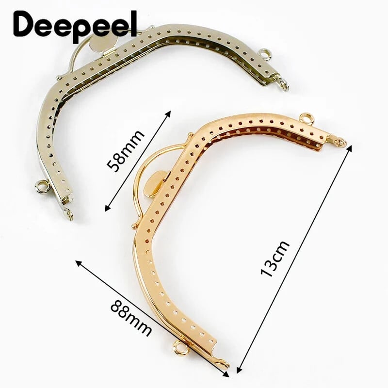 1/2 ks Deepeel 13cm kovový rám na kabelku, spona Kiss, dámske rúčky na kabelky, šijacie konzoly, ručne vyrábané tašky, príslušenstvo