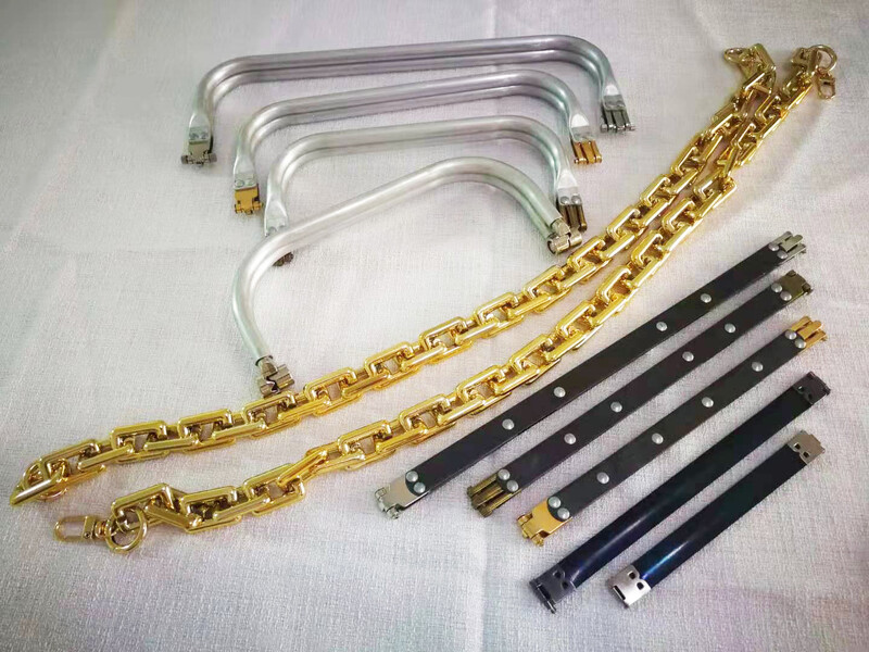 16-40cm kovový rám na kabelku Doctor, hliníková trubicová rukoväť, príslušenstvo, diely spojky