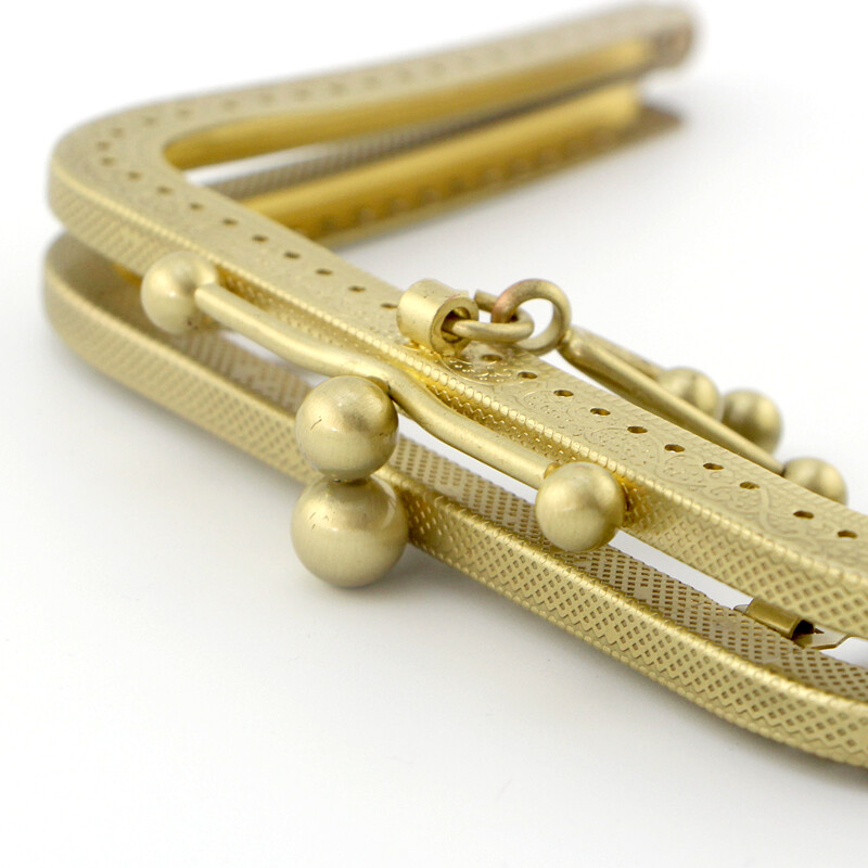 K622 hosszúlábú 16,5 cm-es bojtos medál V alakú kapcsos pénztárca keret Barkács kézzel készített Kiss zártáska kiegészítők arany bronz