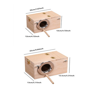 Wood Bird House Nest Birds Breeding Box Bird Parrot Breeding Διακοσμητικά κλουβιά Αξεσουάρ για κατοικίδια Διακόσμηση μπαλκονιού σπιτιού