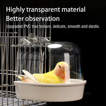 Κρεμαστό κουτί μπάνιου Bird, Parakeet Shower Caged, Parrot Bath Box Bird for Pet Brids for Canary, Budgerigar, Cockatiel, Paparot