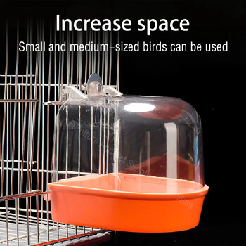 Κρεμαστό κουτί μπάνιου Bird, Parakeet Shower Caged, Parrot Bath Box Bird for Pet Brids for Canary, Budgerigar, Cockatiel, Paparot