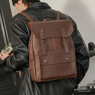 Retro design hátizsák férfi vintage divat iskolatáska nagy kapacitású utazó hátizsákok laptop táska pár hátizsák Napizsák Mochila