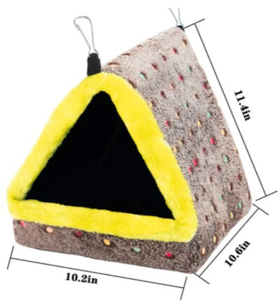 Kisállat papagáj függőágy madár függőágyas ház plüss téli meleg ketrec fészek sátor hörcsög ketrecház