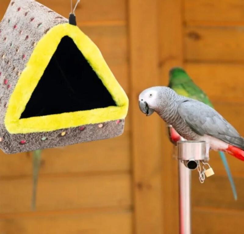 Kisállat papagáj függőágy madár függőágyas ház plüss téli meleg ketrec fészek sátor hörcsög ketrecház