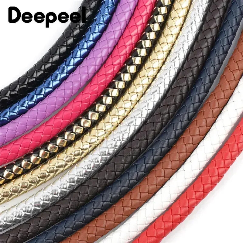 1 ks Deepeel 30-60cm farebné PU kožené popruhy na tašku, kabelku, rúčky, zlatá retiazka, pracka, tkaný záves, DIY ručne vyrobené doplnky