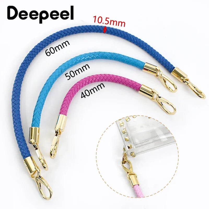 1 ks Deepeel 30-60cm farebné PU kožené popruhy na tašku, kabelku, rúčky, zlatá retiazka, pracka, tkaný záves, DIY ručne vyrobené doplnky