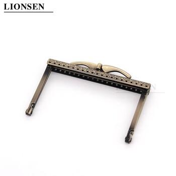 LIONSEN DIY 10,5cm Πόδι φορτηγίδας Μεταλλικό Πορτοφόλι Πλαίσιο Λαβής Κλειδαριά με Κούμπωμα Φιλιού για Αξεσουάρ Ράφτης Ραπτικής Τσαντών DIY