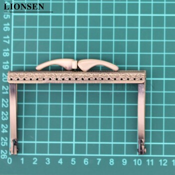 LIONSEN DIY 10,5cm Πόδι φορτηγίδας Μεταλλικό Πορτοφόλι Πλαίσιο Λαβής Κλειδαριά με Κούμπωμα Φιλιού για Αξεσουάρ Ράφτης Ραπτικής Τσαντών DIY