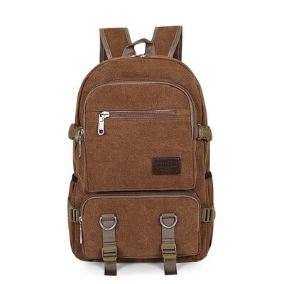 Vászon hátizsák férfinak 2024 új főiskolai diák iskolatáska alkalmi sport háti csomag tiniknek szabadtéri túrázás utazási hátizsák férfi khaki