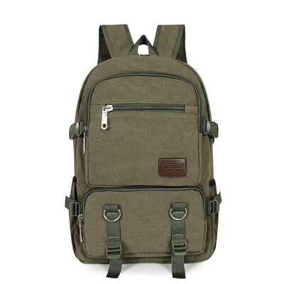 Vászon hátizsák férfinak 2024 új főiskolai diák iskolatáska alkalmi sport háti csomag tiniknek szabadtéri túrázás utazási hátizsák férfi khaki