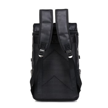 Luxury Brand Man Leather Casual Solid Daypacks Travel Μεγάλης χωρητικότητας Μαθητικό σακίδιο πλάτης 16 ιντσών Laptop Σχολική τσάντα Ανδρικά Mochila