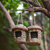 Paukščių lizdo kvadratinės burnos sferinės austinės kabantys Kūrybinis lauko sodas Paukščių namelis Perintis veisimo namas Nest Paukščių priedai