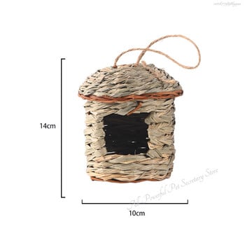 Bird\'s Nest Square Mouth Spherical Woven Hanging Creative Outdoor Garden Birdhouse Hatching Breeding House Nest Bird Accessories