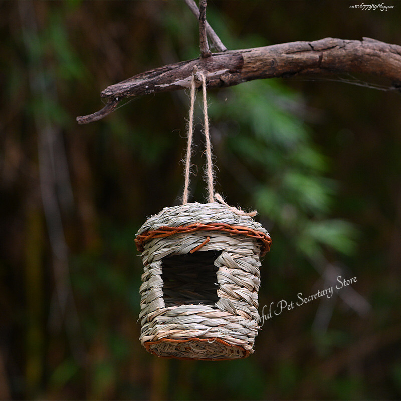 Paukščių lizdo kvadratinės burnos sferinės austinės kabantys Kūrybinis lauko sodas Paukščių namelis Perintis veisimo namas Nest Paukščių priedai