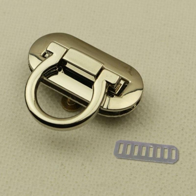 Metalinis užsegimas, pasukamas užraktas, ovalus, metalinis užsegimas, susukamas užraktas, skirtas „pasidaryk pats“ rankinei, rankinei, rankinei, piniginei krepšiams, techninei įrangai, krepšio priedai, 4 spalvų pasirinktinai