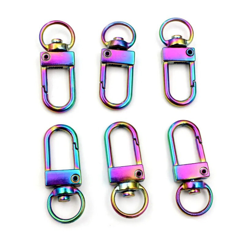 10db karabiner fém homár kapocs kampók arany ezüst barkácstáska poggyásztartozékok barkács ékszerek készítés kellékek kulcstartó