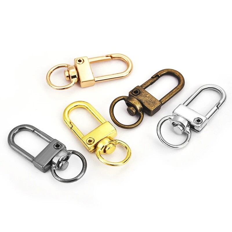 10db karabiner fém homár kapocs kampók arany ezüst barkácstáska poggyásztartozékok barkács ékszerek készítés kellékek kulcstartó