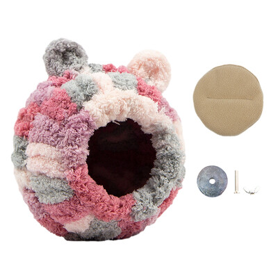 Cuib de păsări cald pentru casă de iarnă, hamac agățat, accesorii pentru cușcă, ascuns de pluș pentru decorare papagal, colibri, cuști pentru păsări