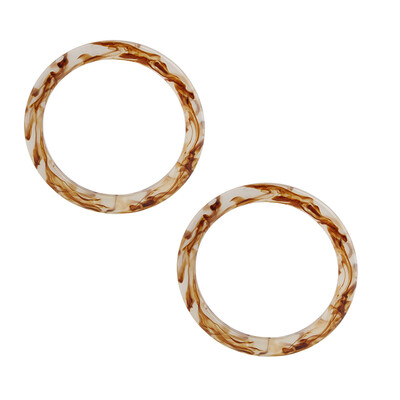 2 DB gyanta mintás kerek fogantyú a kézitáskához Kötött táska strandtáska barkácsolás kézműves fogantyú csere