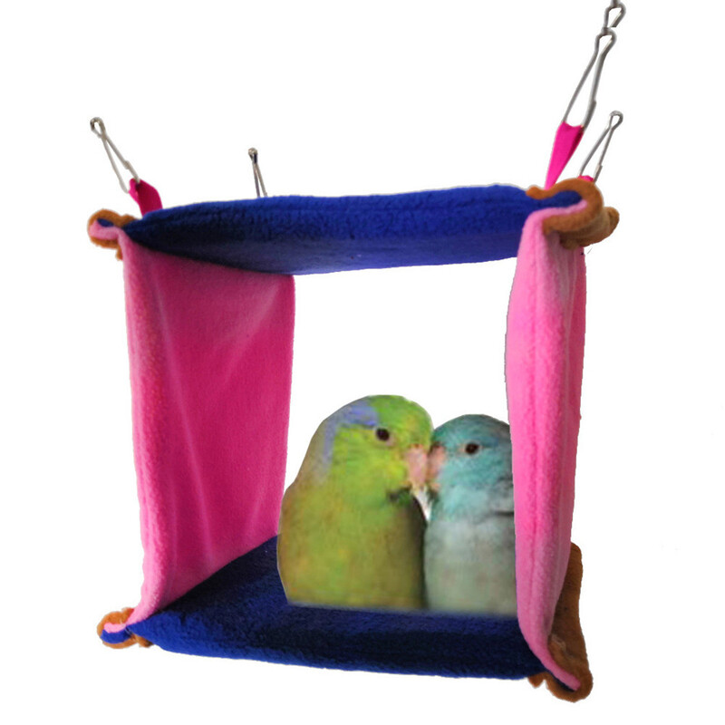 Parrot Hammock Bird Nest Ζεστή και χοντρή φωλιά πουλιών Ζεστή και άνετη Βαμβακερή φωλιά Tunnel Κυλινδρική Σκηνή