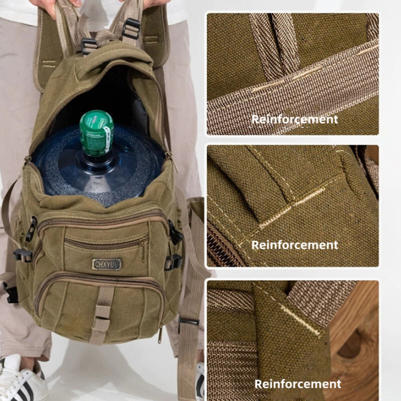 Jamhoo Canvas utazási hátizsák férfiaknak nagy kapacitású kültéri hegyi hátizsák férfi hátizsák tini sport iskolatáska Mochilas