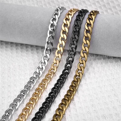 120cm sieviešu soma Alumīnija ķēdes krāsas saglabāšana Gold Diy Vienkārša ķēde Metāla aptinamā ķēde padušu plecu siksnas maiņas siksna