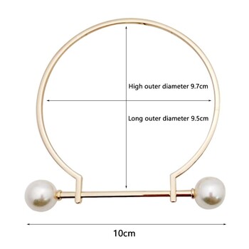 1PC Метална дръжка за чанта, смяна на мода, имитиращ перла, метална кръгла дръжка за чанта Направи си сам чанти за рамо Аксесоари
