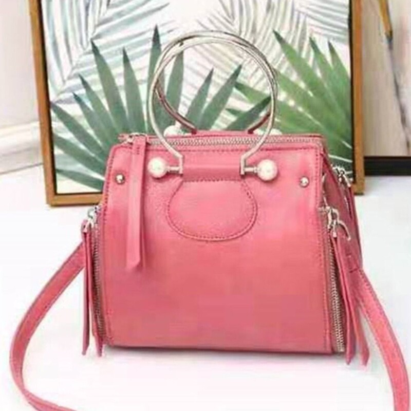 1 db fémtáska fogantyú csere Divat gyöngyház fém kör alakú táska fogantyúja barkács válltáskák készítése kiegészítők