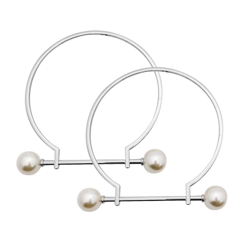 1 db fémtáska fogantyú csere Divat gyöngyház fém kör alakú táska fogantyúja barkács válltáskák készítése kiegészítők