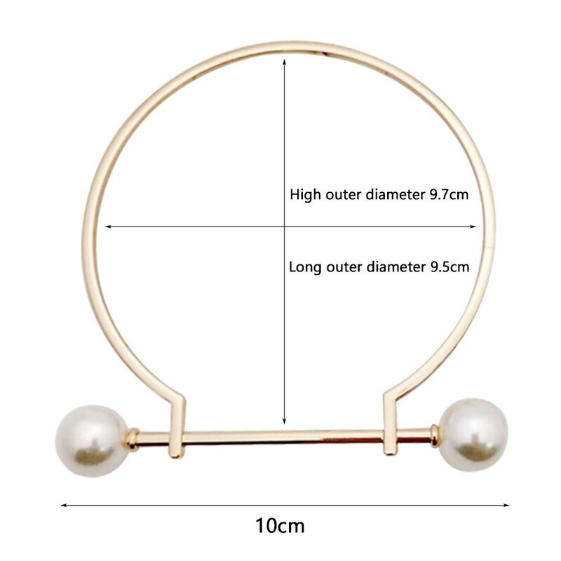 1 db fémtáska fogantyú csere Divat gyöngyház fém kör alakú táska fogantyúja barkács válltáskák készítése kiegészítők