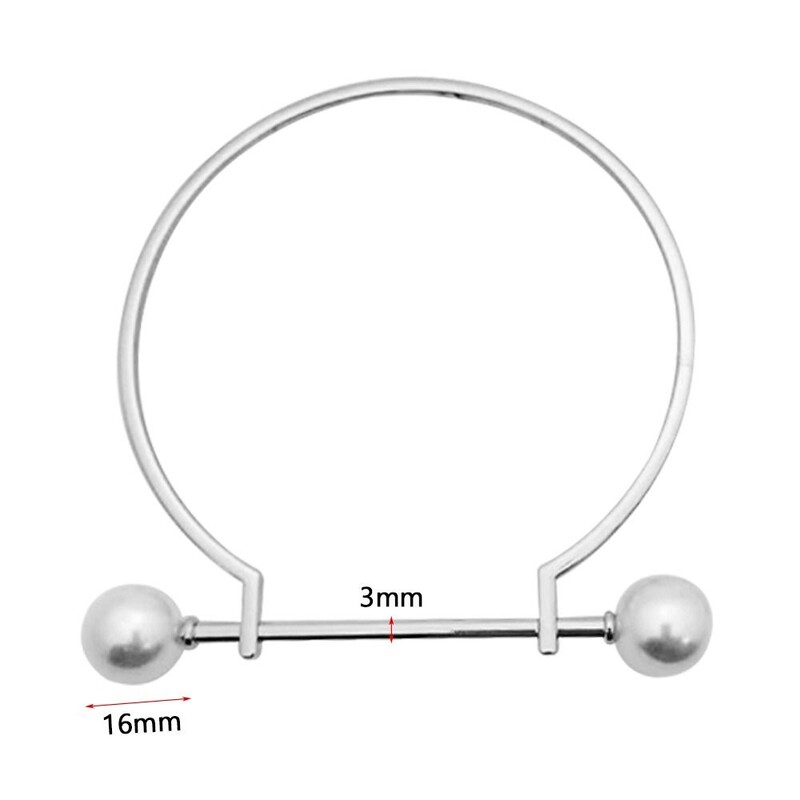 1 db fémtáska fogantyú csere Divat gyöngyház fém kör alakú táska fogantyúja barkács válltáskák készítése kiegészítők
