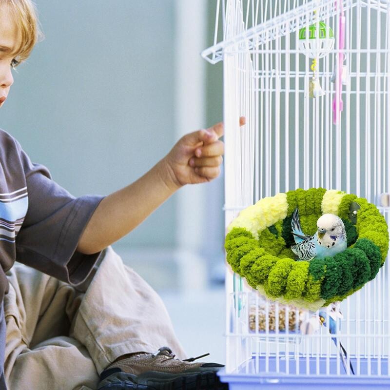 Гнездо за птици за клетка Топло гнездо за птици Легла за птици Гнездо за папагали Гнездо за папагали Легло за корели Зимно легло за спане Хамак за птици за папагали