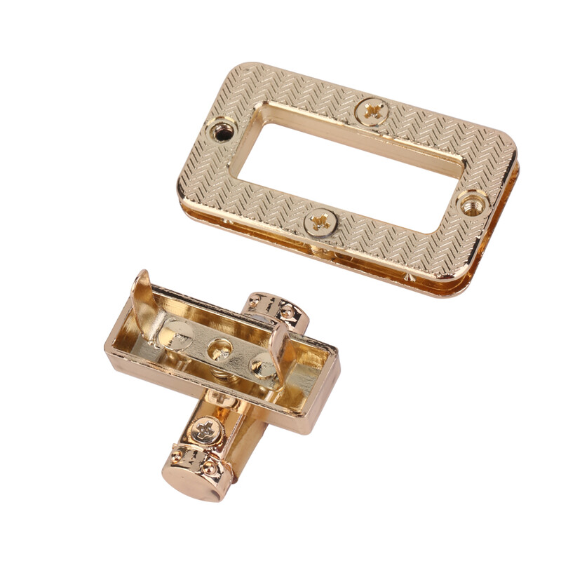 Senovinis stačiakampis metalinis bambuko krepšio užsegimas, pasukamas užraktas, skirtas „pasidaryk pats“ rankinei.