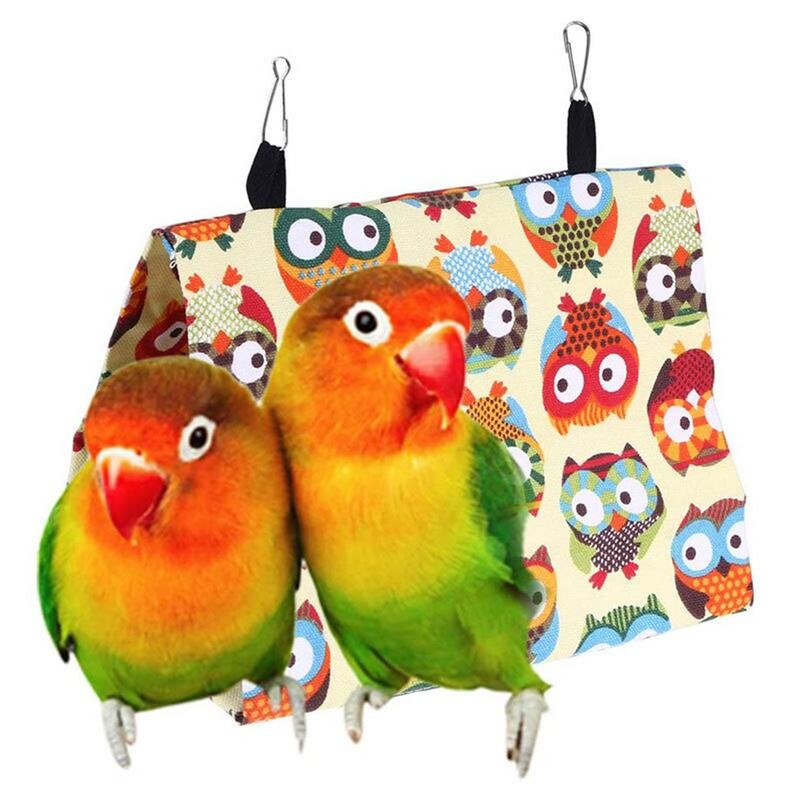 Καμβάς πουλί Τρίγωνο Φωλιά Snuggle Καλύβες Παπαγάλος βιότοπος Σπήλαιο Κρεμαστή σκηνή Αιώρα Πουλί Κρεβάτι ύπνου 3 μεγεθών Τρίγωνο μπορεί να κρεμαστεί