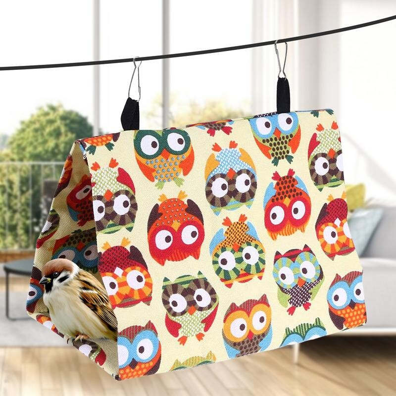 Καμβάς πουλί Τρίγωνο Φωλιά Snuggle Καλύβες Παπαγάλος βιότοπος Σπήλαιο Κρεμαστή σκηνή Αιώρα Πουλί Κρεβάτι ύπνου 3 μεγεθών Τρίγωνο μπορεί να κρεμαστεί