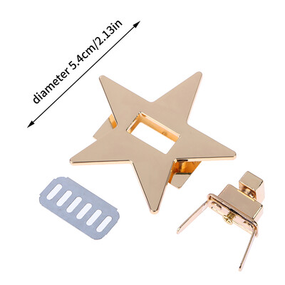 Fém Pentagrams Clip Clasp Csillagzár Kapcsos Fordított Twist Zárak Barkács kézitáska Válltáska Tartozékok