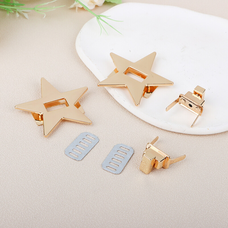 Fém Pentagrams Clip Clasp Csillagzár Kapcsos Fordított Twist Zárak Barkács kézitáska Válltáska Tartozékok