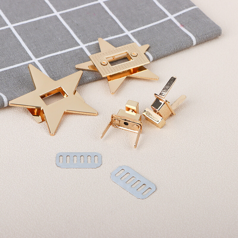 Fém Pentagrams Clip Clasp Csillagzár Kapcsos Fordított Twist Zárak Barkács kézitáska Válltáska Tartozékok