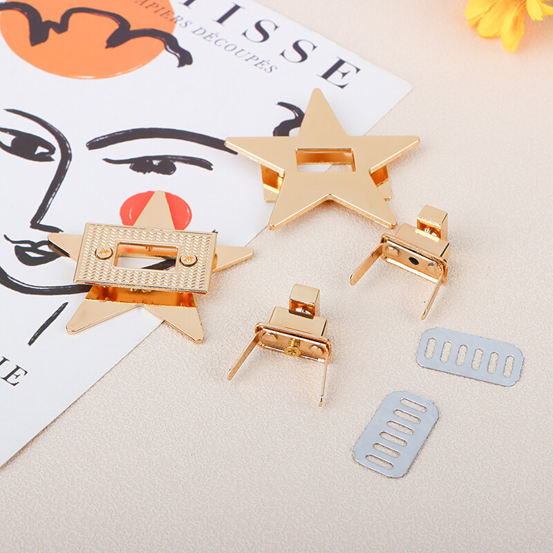 Fém Pentagrams Clip Clasp Csillagzár Kapcsos Fordított Twist Zárak Barkács kézitáska Válltáska Tartozékok