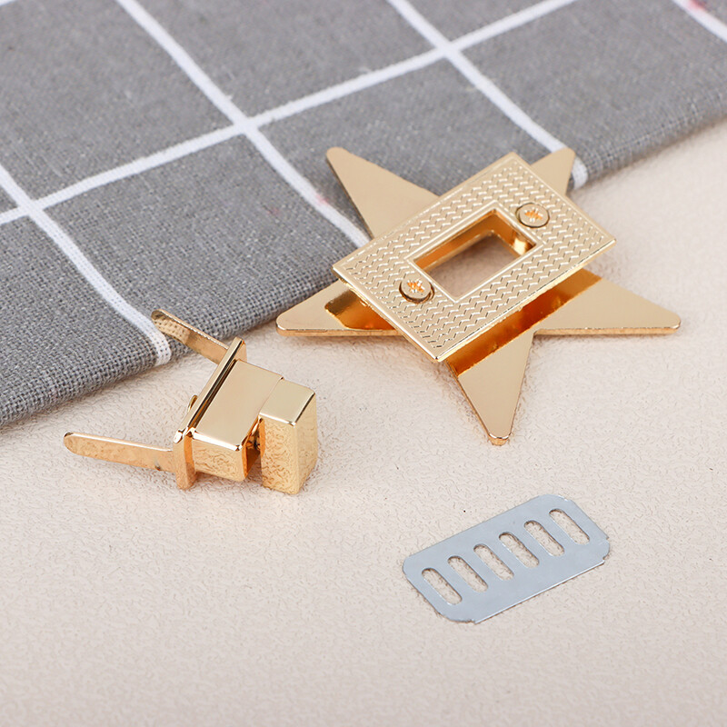 Fém Pentagrams Clip Clasp Csillagzár Kapcsos Fordított Twist Zárak Barkács kézitáska Válltáska Tartozékok