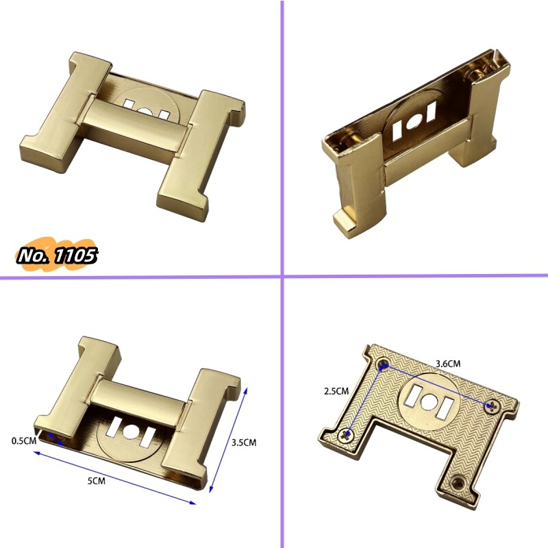 Magnetické zámky v tvare H pre dámske kabelky, doplnky, DIY alebo oprava, ručne vyrobené diely na kabelky, otočný a otočný zámok, hardvér zo zliatiny zinku