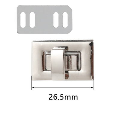 2,6 cm-es fém négyzet alakú táska, forgatható zár, csavaros zár, bőr kézműves női táska kézitáska válltáska pénztárca barkács kiegészítők