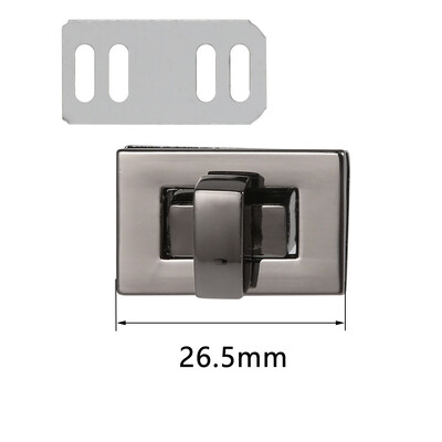 2,6 cm-es fém négyzet alakú táska, forgatható zár, csavaros zár, bőr kézműves női táska kézitáska válltáska pénztárca barkács kiegészítők