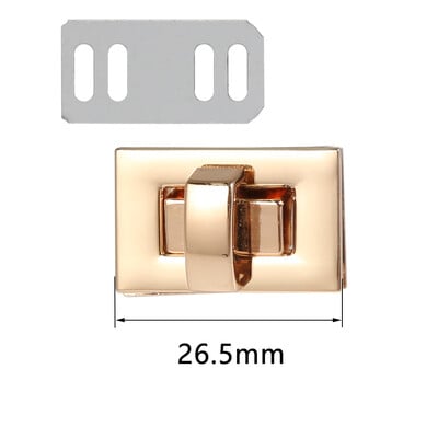 2,6 cm-es fém négyzet alakú táska, forgatható zár, csavaros zár, bőr kézműves női táska kézitáska válltáska pénztárca barkács kiegészítők