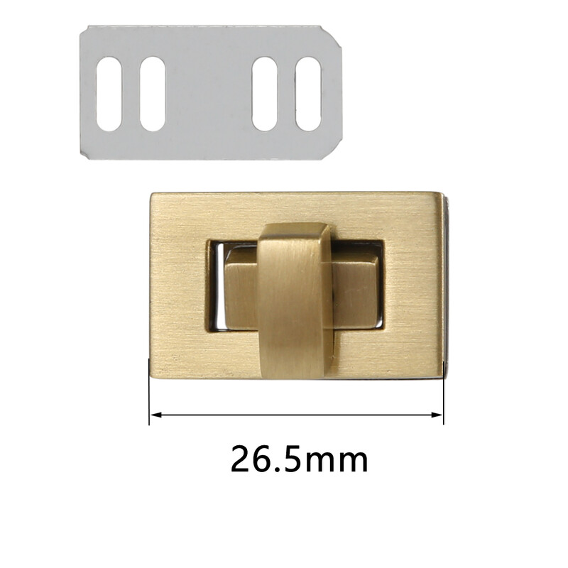 2,6 cm-es fém négyzet alakú táska, forgatható zár, csavaros zár, bőr kézműves női táska kézitáska válltáska pénztárca barkács kiegészítők