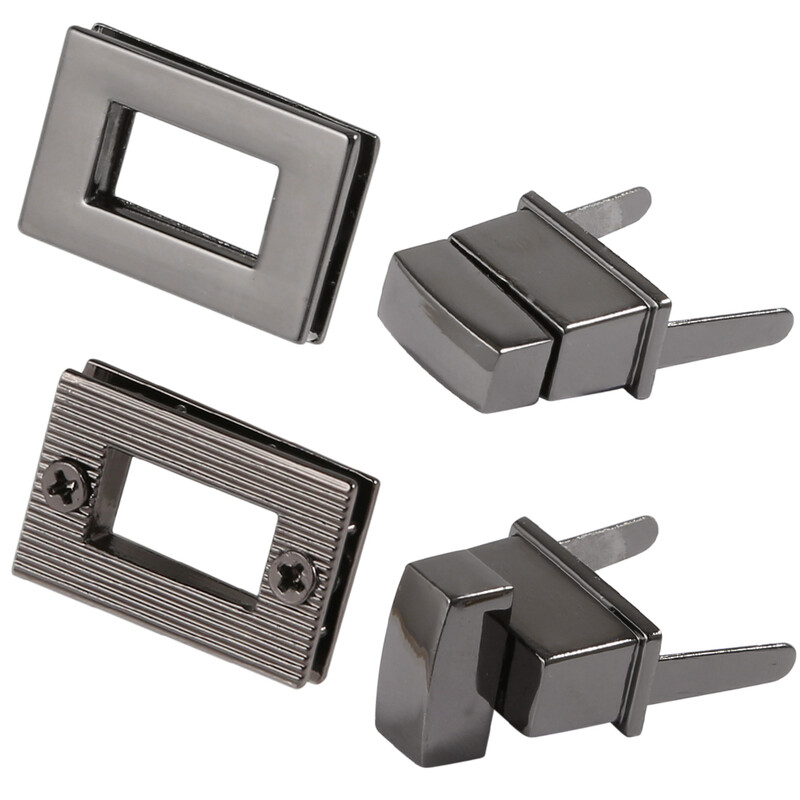 2,6 cm-es fém négyzet alakú táska, forgatható zár, csavaros zár, bőr kézműves női táska kézitáska válltáska pénztárca barkács kiegészítők